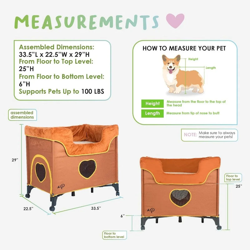 Bedside Lounge Pet Bed - Bunk Beds for Medium Pets