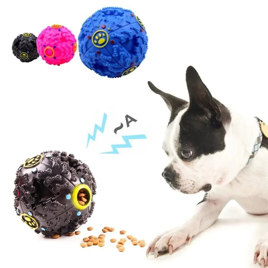 Interactive Squeaky Dog Puzzle Ball