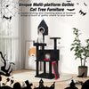 64" Gothic Cat Tree with Coffin Bed