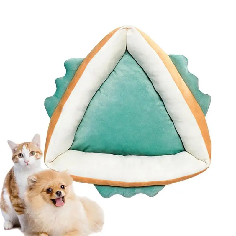 Cute Triangular Shape Pet Bed - Soft Cat & Small Dog Mat