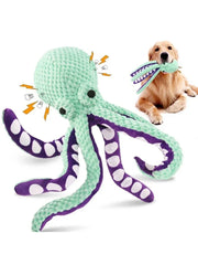 Interactive Plush Octopus Dog Toy with Sound