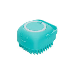 Dog Bathing Brush Pet Massage Brush with Shampoo Dispenser