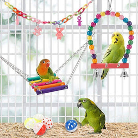11-piece Bird Cage Toy Set