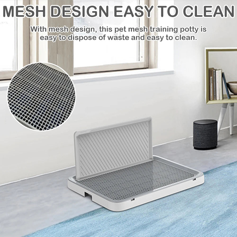 Portable Dog Potty Tray with Pee Wall