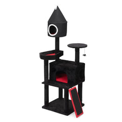 64" Gothic Cat Tree with Coffin Bed