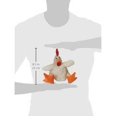 goDog Checkers Fat Rooster Squeaky Plush Dog Toy - Large