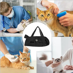 Multipurpose Ergonomic Nylon Cat Carrier with Carrying Strap
