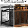 51" Corner Wooden Dog Crate Furniture - 2-Tier Shelves