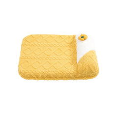 Cute Yellow Cream Cat Bed - Plush Dog Pillow Basket