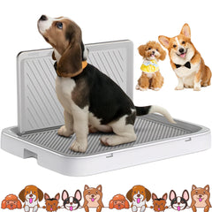 Portable Dog Potty Tray with Pee Wall