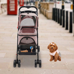 Foldable Pet Travel Bag with 4 Wheels