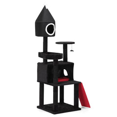 64" Gothic Cat Tree with Coffin Bed