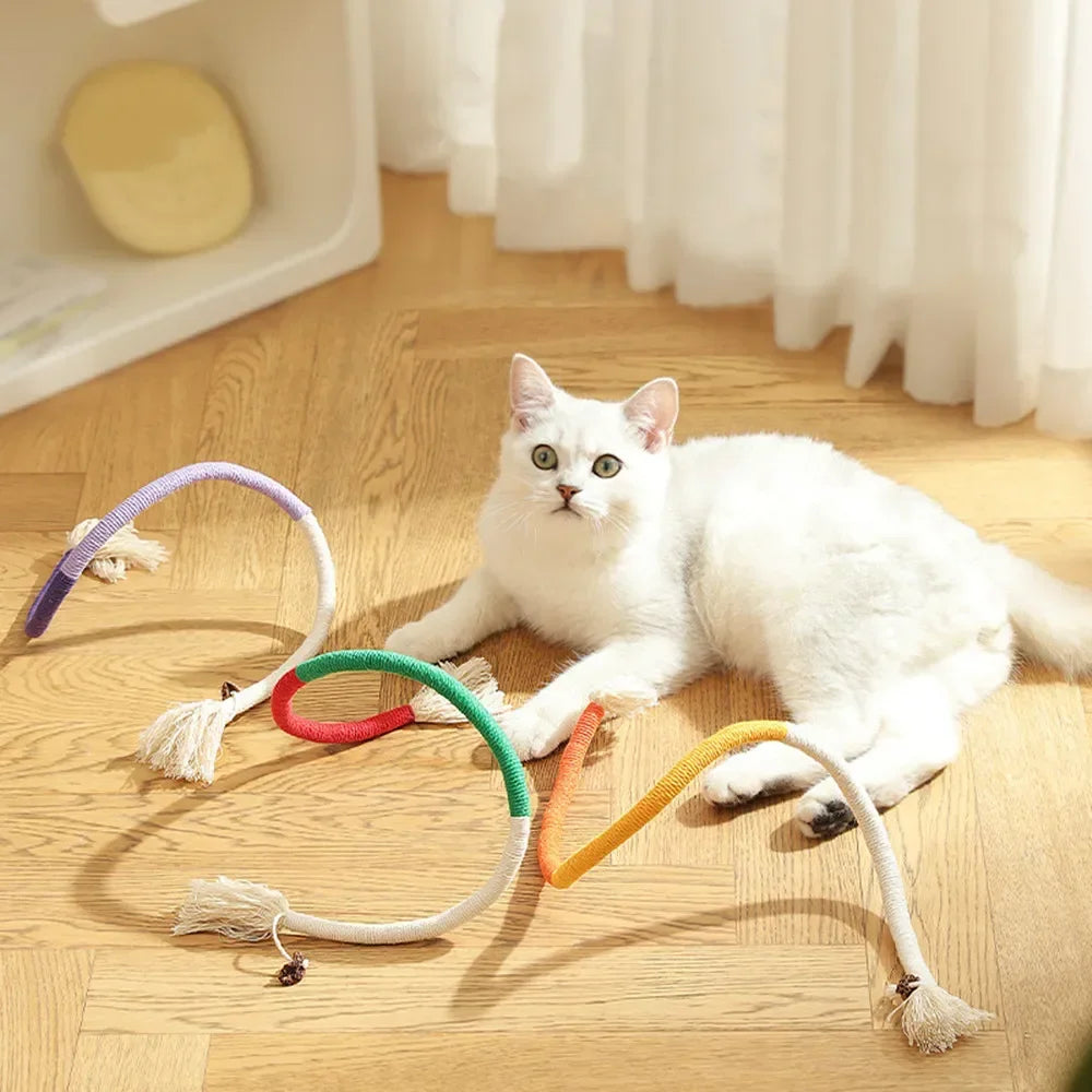 Interactive Silvervine Molar Cotton Rope Cat Teaser Toy