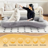 Extra Large Human Dog Bed - 72"×48"×10" with Blanket & Side Pocket
