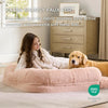Foldable Human Dog Bed for Adults - 2 in 1 Calming Dog Bed