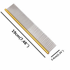 Pet Grooming Combs Aluminum Alloy Brush for Dogs & Cats
