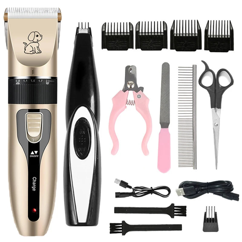 Electric Pet Clipper Grooming Kit for Dogs & Cats