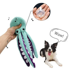 Interactive Plush Octopus Dog Toy with Sound
