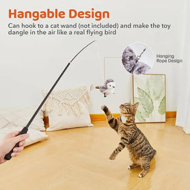 Flapping Bird Cat Toy (No Flying) – Cat Kicker with Catnip