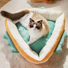 Cute Triangular Shape Pet Bed - Soft Cat & Small Dog Mat