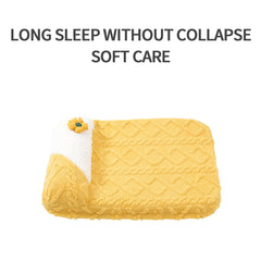 Cute Yellow Cream Cat Bed - Plush Dog Pillow Basket